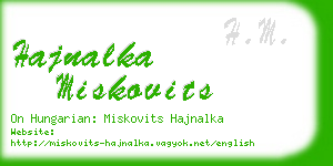 hajnalka miskovits business card